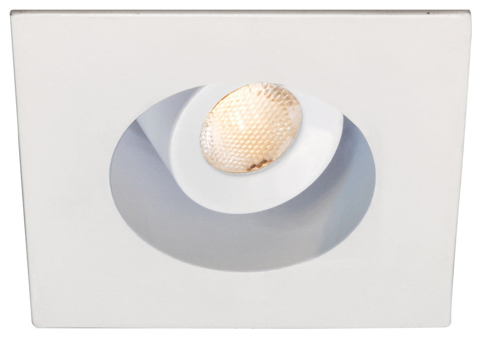 WAC Lighting LEDme Miniature Square Recessed Light, 3500K Cool White, White