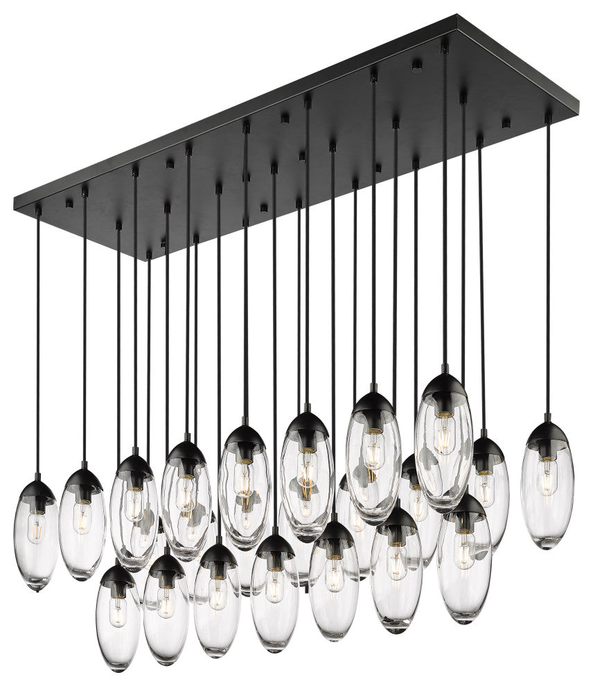 Z-Lite 23-Light Chandelier, Matte Black