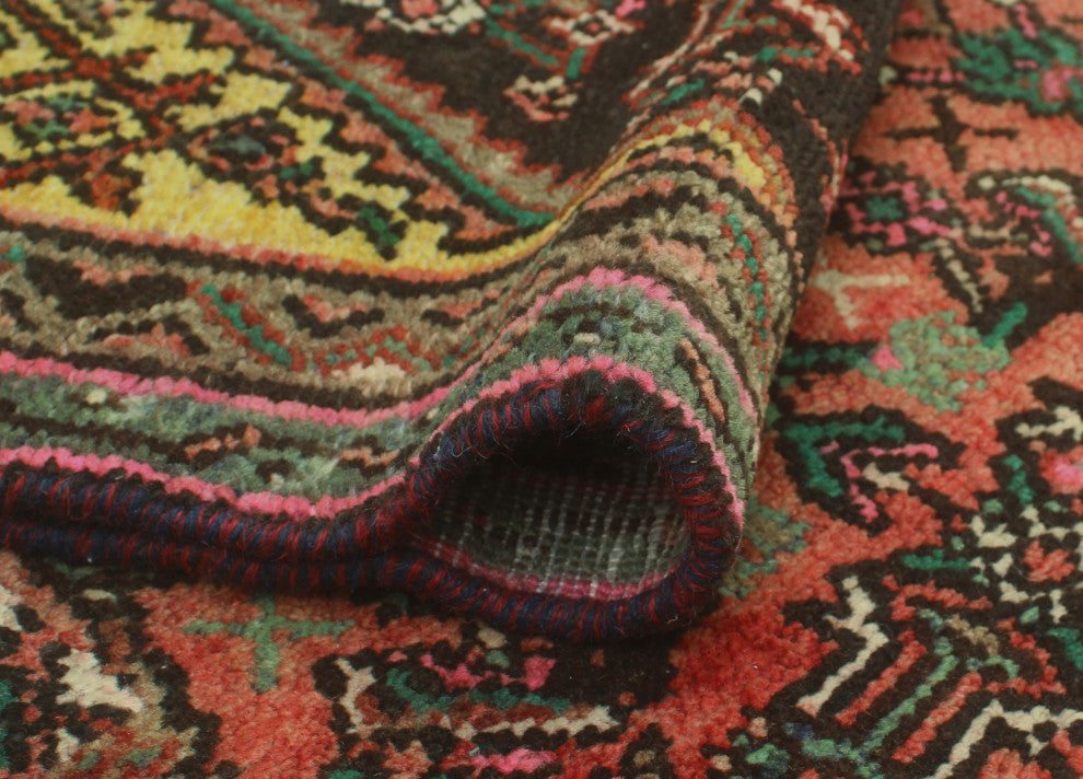 Fine Vintage Distressed Bayan Rust Rug