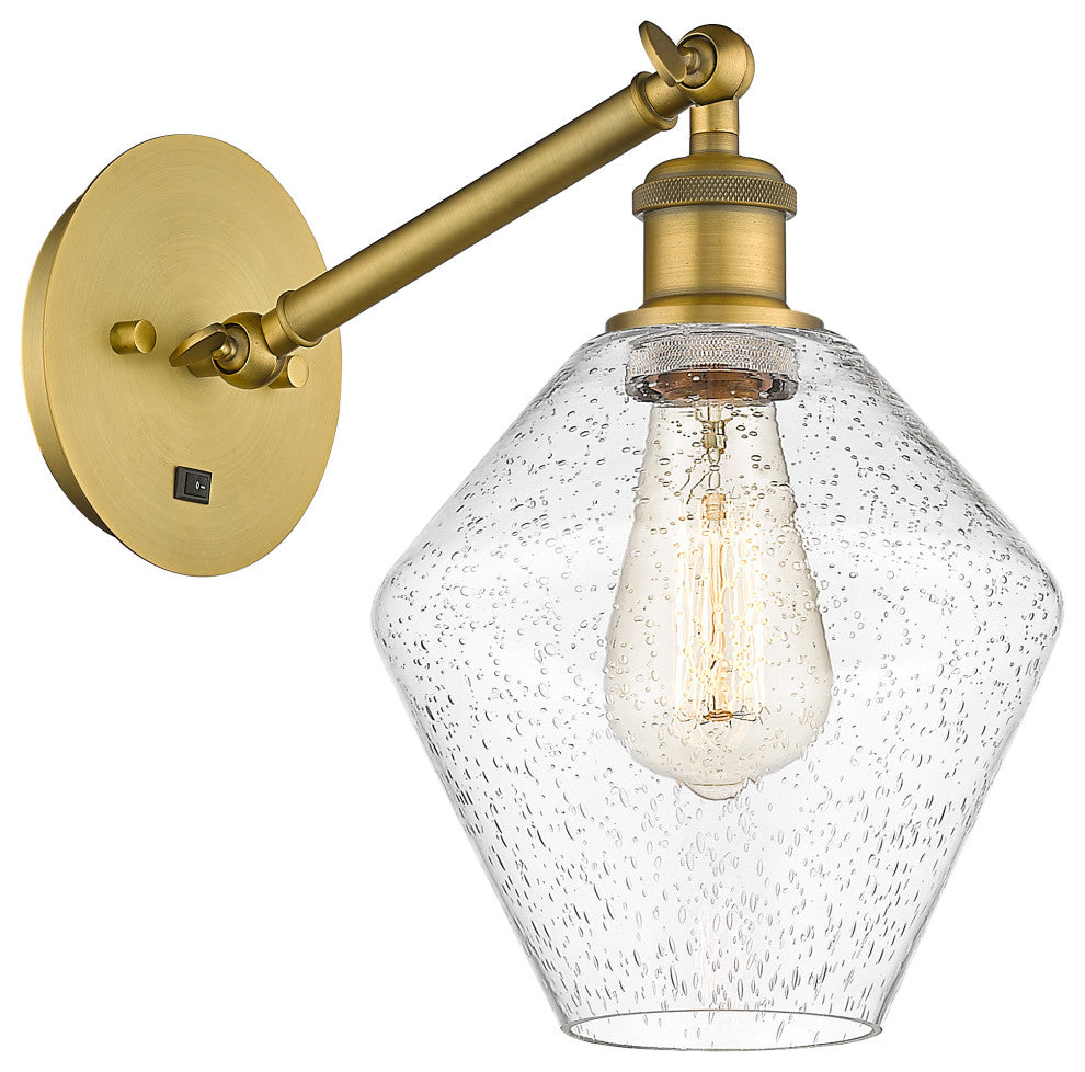 Innovations 317-1W-BB-G654-8-LED 1-Light Sconce, Brushed Brass