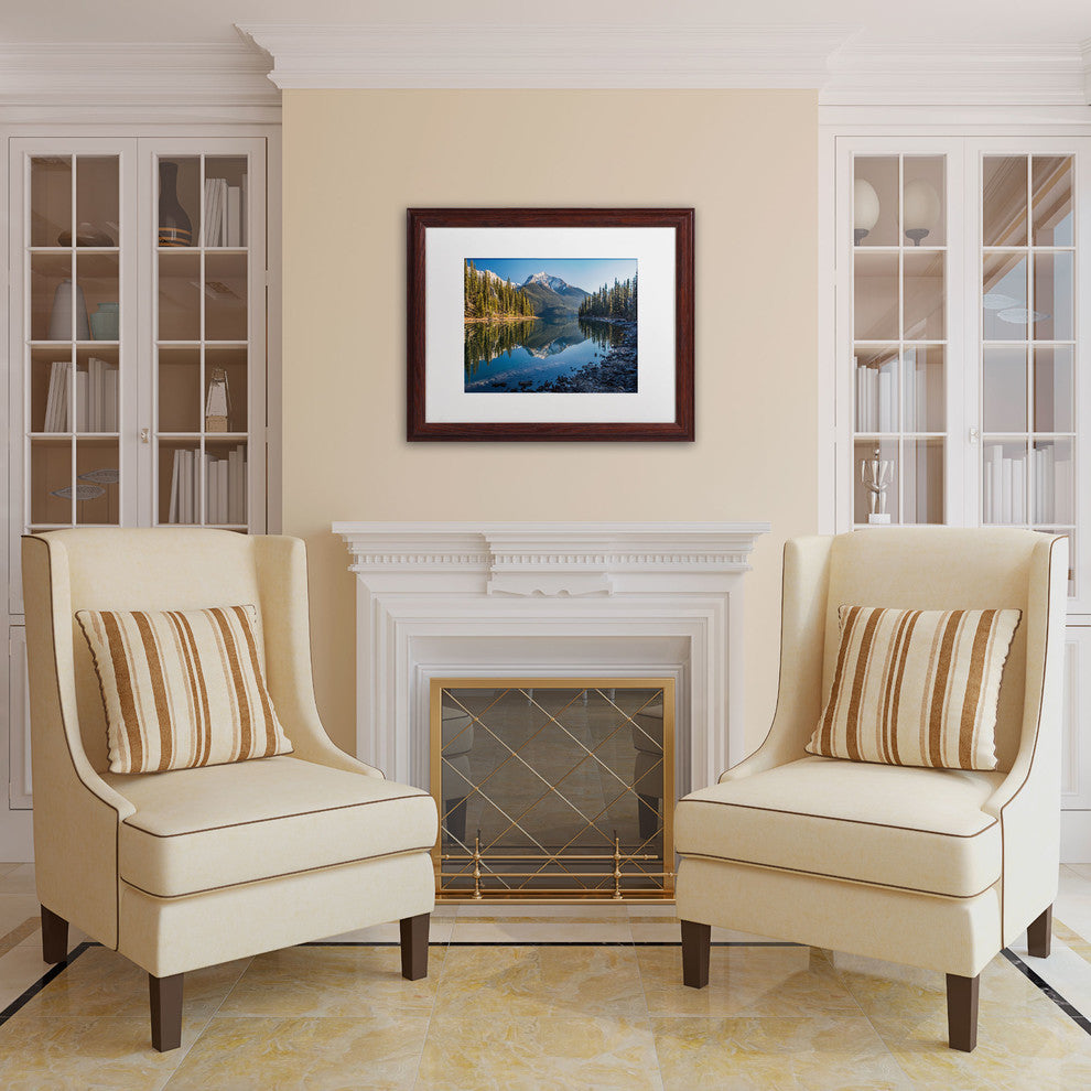'Jasper Morning' Matted Framed Canvas Art by Pierre Leclerc