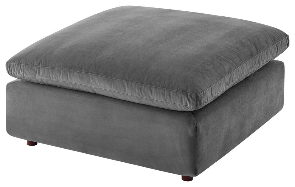Sectional Sofa Set, Velvet, Gray, Modern, Living Lounge Hotel Hospitality