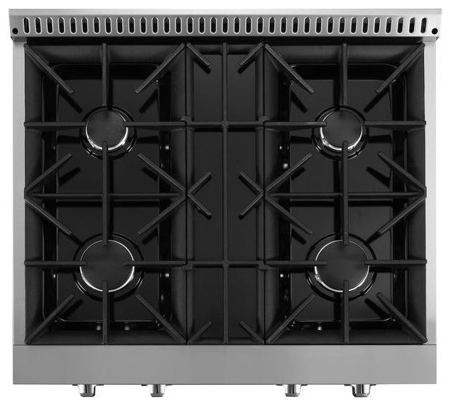 30" Commercial Style Stainless Steel Slide-in Gas Cooktop