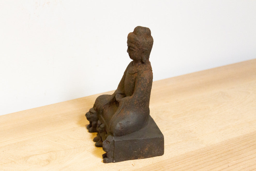 Consigned, Antique Rusted Metal Buddha