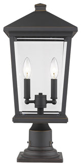 Z-Lite 568PHBR-533PM Beacon 2 Light 22" Tall Outdoor Pier Mount - Oil Rubbed