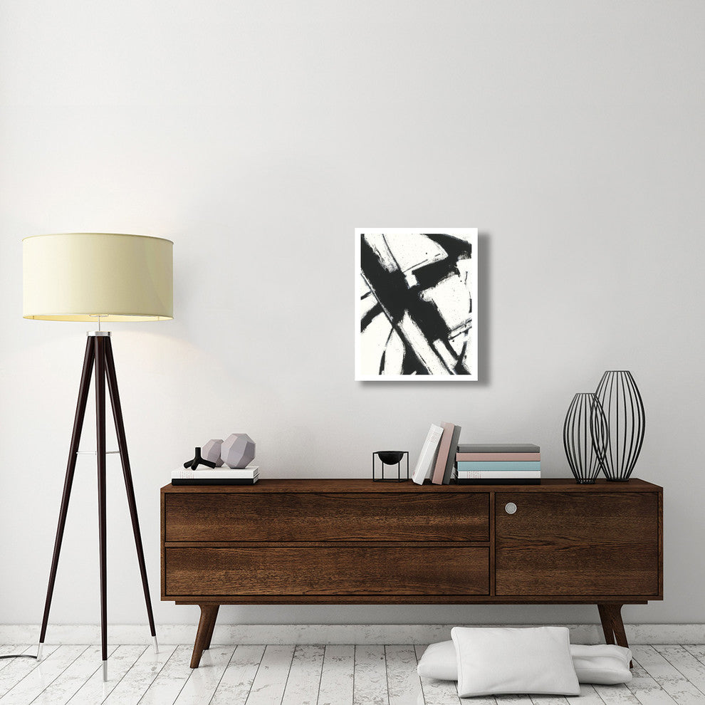 "Expression Abstract I White Crop" Digital Paper Print by Shirley Novak, 22"x26"