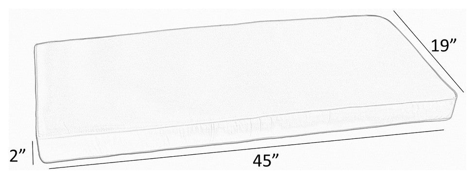 Sunbrella Navy Blue With Jockey Red Outdoor Bench Cushion 37-48", Corded