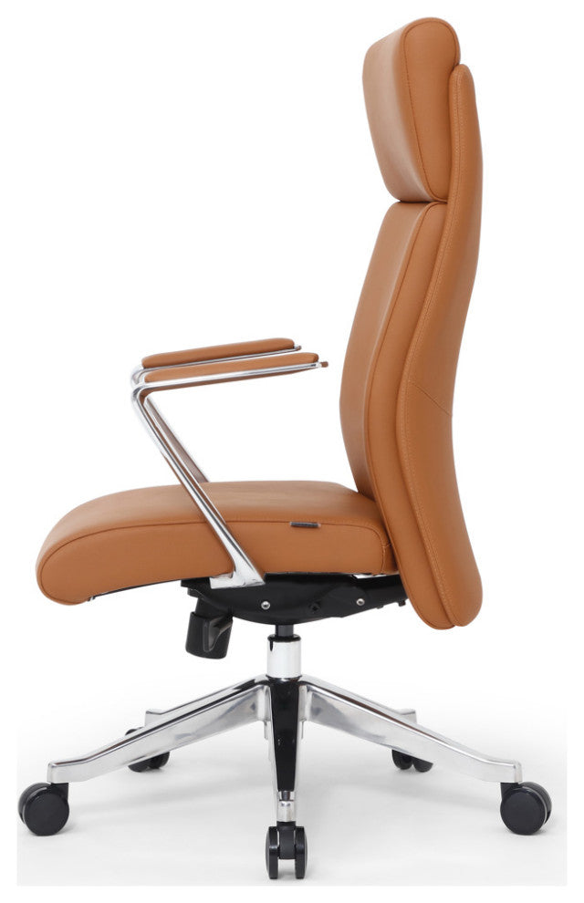Draper Modern Fully Reclining Adjustable Executive Office Chair Tan