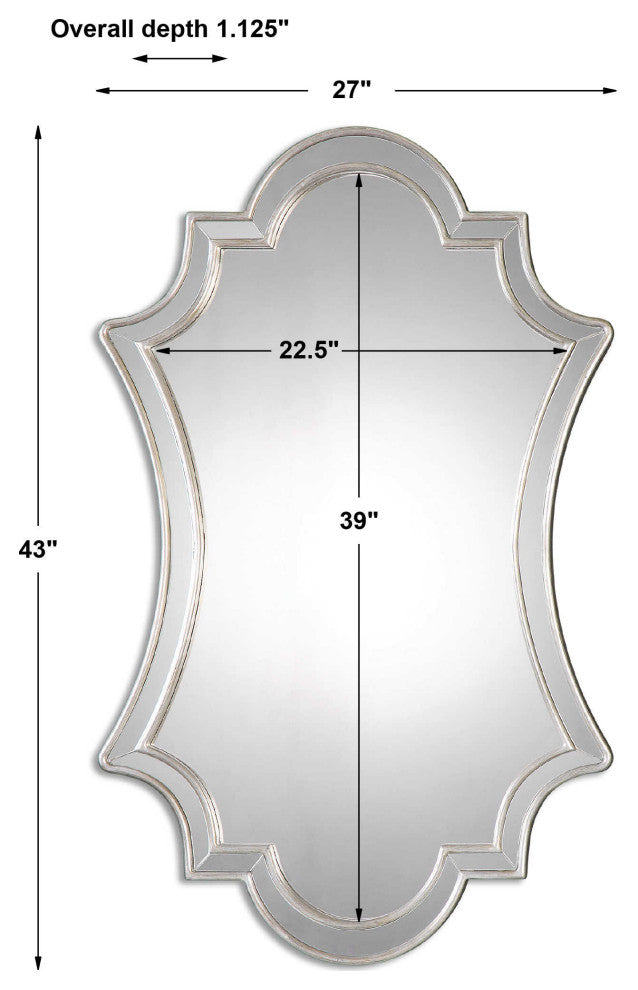 Curved Shaped Venetian Wall Mirror