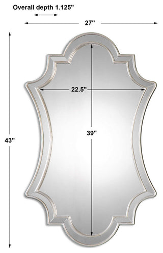 Curved Shaped Venetian Wall Mirror