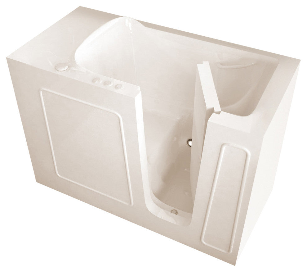 MediTub Walk-In 26 x 53 Right Drain Biscuit Soaking Walk-In Bathtub