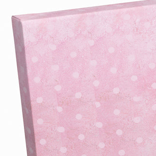 Deer Polka Dots Pink 20x20 Canvas Wall Art