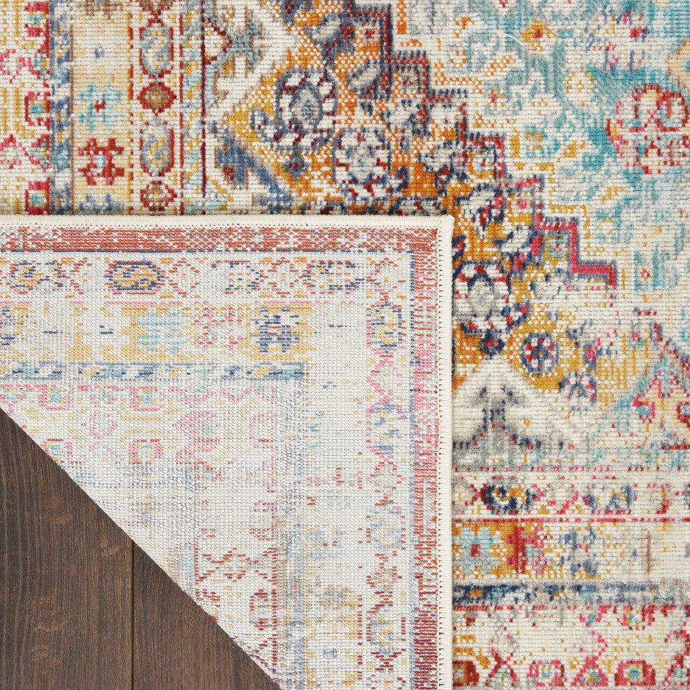 Nourison Vintage Kashan 2' x 4' Multicolor Vintage Indoor Area Rug
