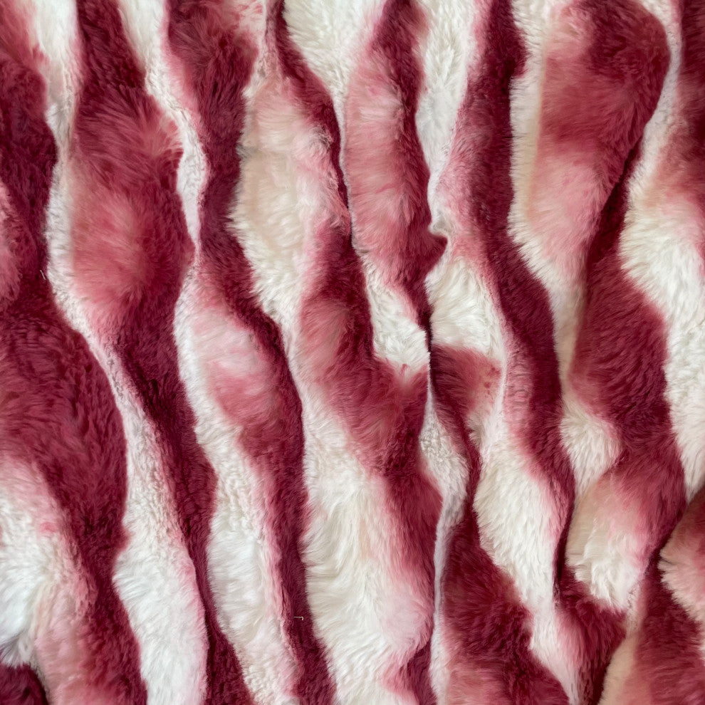 White Berry Snow Chinchilla Faux Fur Luxury Throw Blanket, Throw 48Wx60L