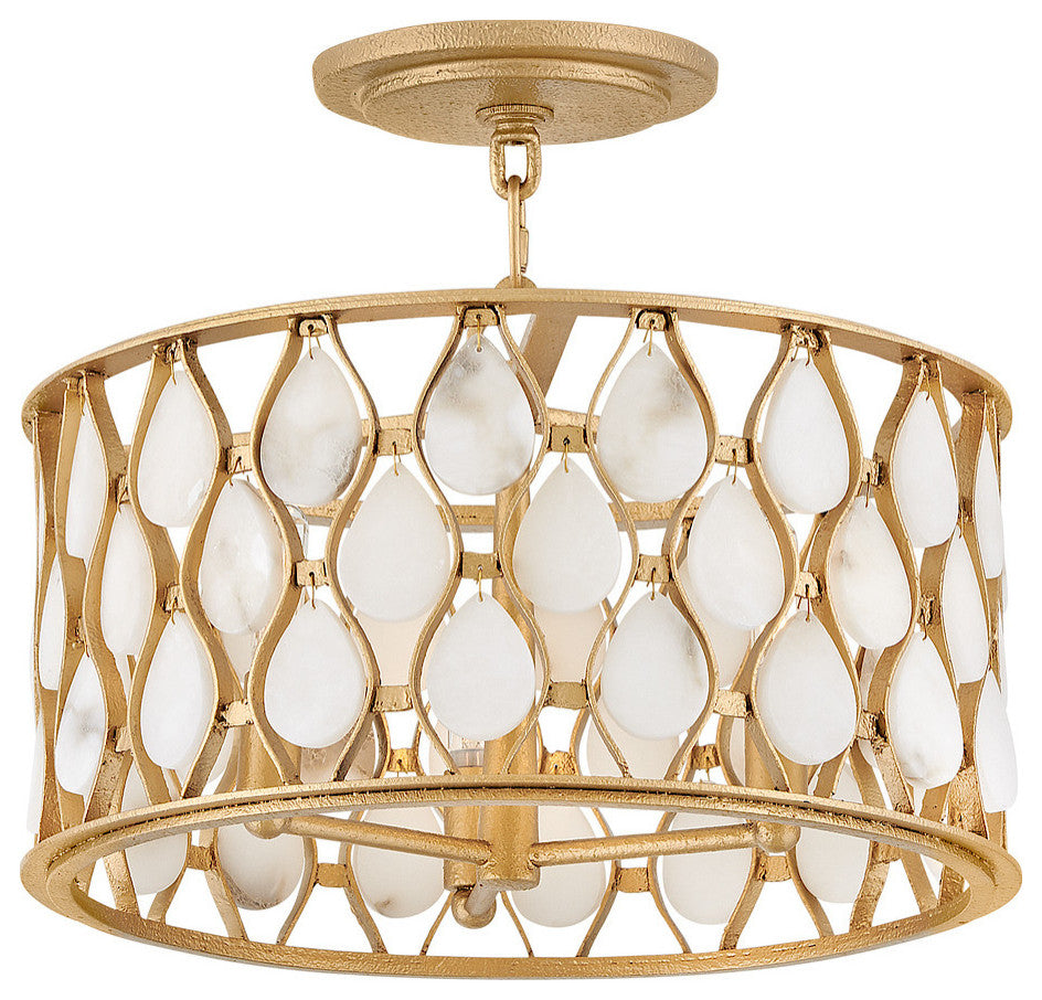Fredrick Ramond Estie Medium Convertible Semi-Flush Mount, Piastra Gold