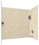 Swan 32x60x60 Solid Surface Bathtub Wall Kit, Cloud Bone