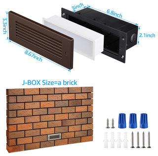 12-Pack Dimmable LED Step Lights 120-277V, 4.5W Stair Light, Oil Rubbed Bronze