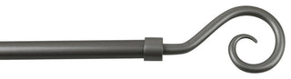 5/8" Diameter Domanda Curtain Rod, Pewter, 84"-120"