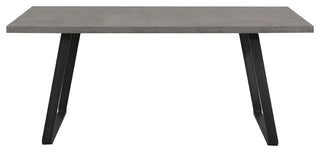 Toronto Dining Table, Gray Powder Coated Finish With Cement Gray Top