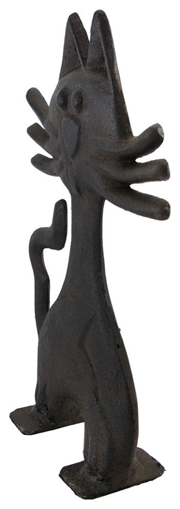 Cast Iron Kitty Cat Door Stop 11 In.