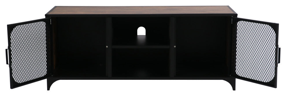 Rustic Mesh Door TV Cabinet 41x14x17
