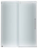 Moselle Completely Frameless Sliding Shower Door, Frosted, Stainless, 56-60"x75"