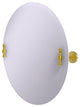 Frameless Round Beveled Edge Tilt Mirror, Polished Brass