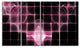 Pink Bat Outline on Radar, Abstract Canvas Art Print, 48"x28", 4 Panels