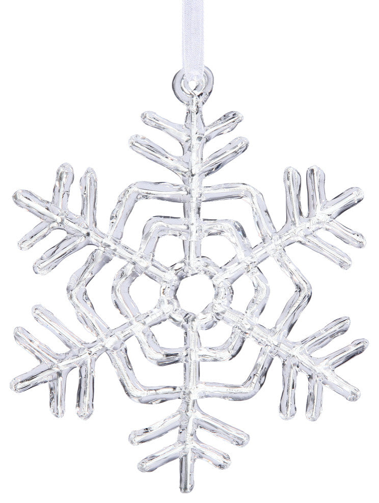 Vickerman M110205 5" Clear Acrylic Snowflake Christmas Ornament