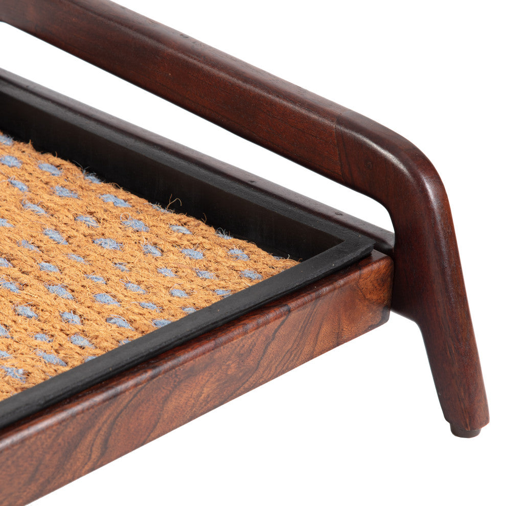 Single-Tier Brown Stand With 2-Pair Rubber Boot Tray My Blue Heaven