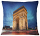 Arch of Triumph in Paris Landscape Photo Throw Pillow, 18"x18"