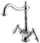 Kingston Brass Two-Handle Bathroom Faucet With Brass Pop-Up, Polished Chrome