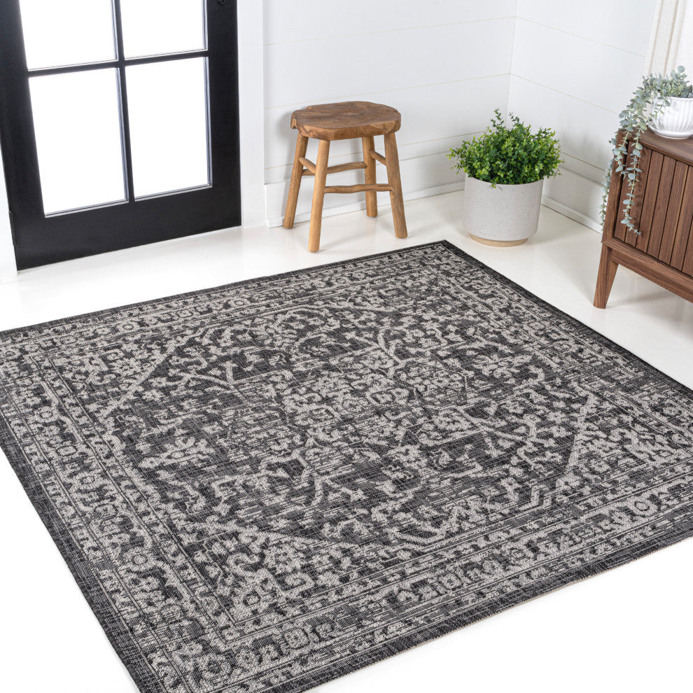 Malta Bohemian Medallion Textured Weave Indoor/Outdoor Area Rug