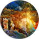 What Colors May Come, Abstract Disc Metal Wall Art, 11"