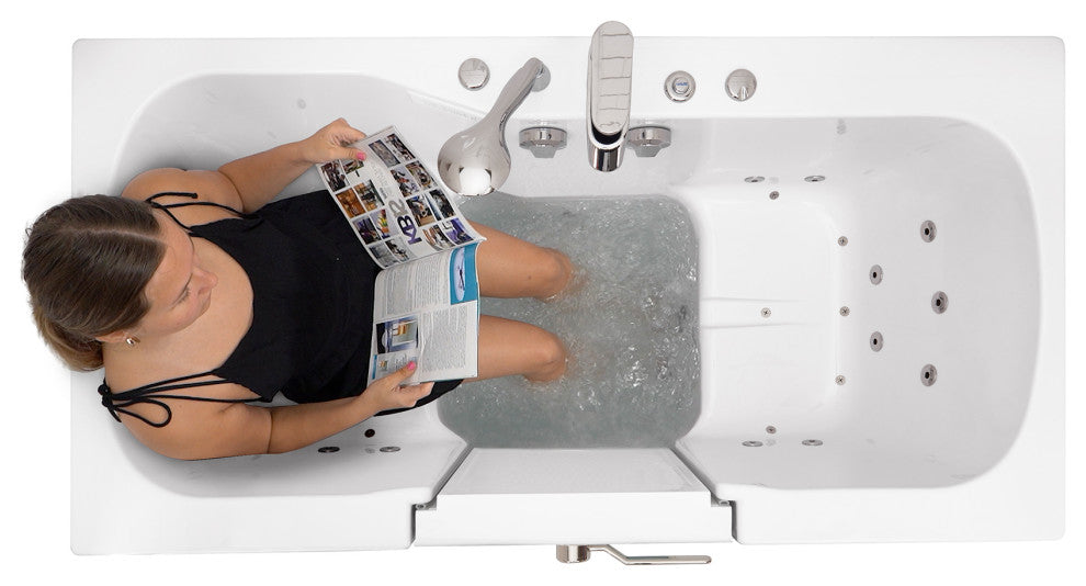 Ella Tub4Two 32"x60" Hydro+Air Massage+Foot Massage Acrylic Two Seat Walk, Tub
