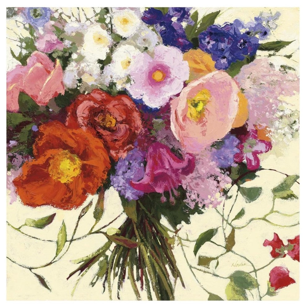 "Bouquet de Printemps" Digital Paper Print by Shirley Novak, 32"x32"