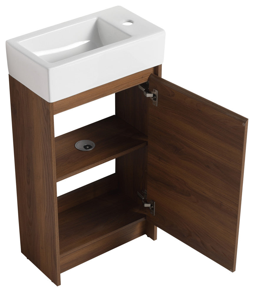 TATEUS 18" Bathroom Vanity With Single Sink, Suitable For Small Bathrooms