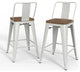 Rayne 24 inch Metal / Wood Counter Height Stool (Set of 2)