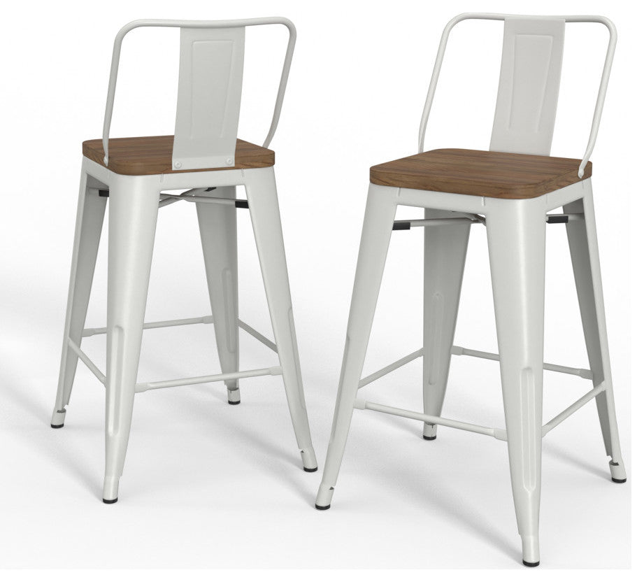 Rayne 24 inch Metal / Wood Counter Height Stool (Set of 2)