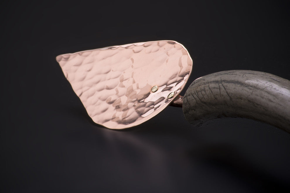 Brie Server, Copper, Antler Handle