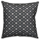 Gray Floral Pattern Throw Pillow, 16"x16"