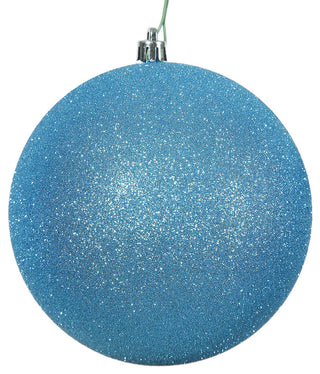 Vickerman 12" Turquoise Glitter Ball Ornament