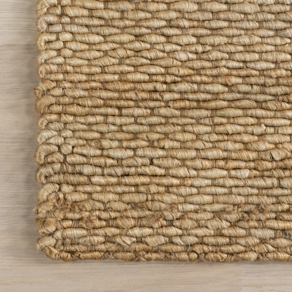 Nuloom Hand Woven Hailey Jute, Natural 2'6"x8'