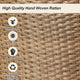 2 Pieces Patio Furniture Sets Outdoor Rotatable Chair Rattan Chair Set, Grey