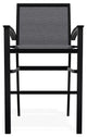 Bazza Sling Bar Height Stackable Outdoor Stool, Augustine Pewter/Black