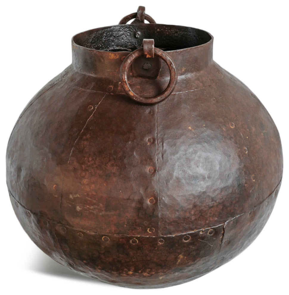 Consigned Vintage Solid Iron Pot