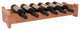 6-Bottle Mini Scalloped Wine Rack, Redwood, Satin Finish