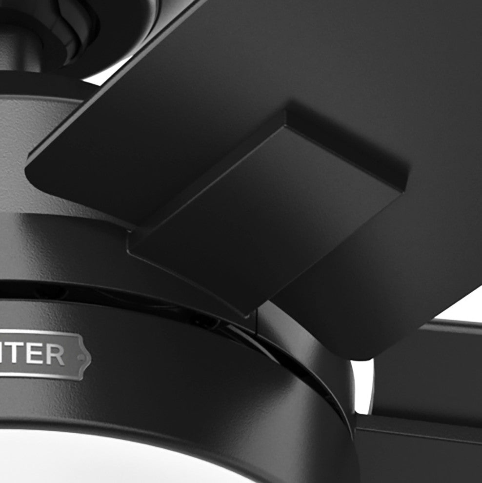 Hunter 44" Anisten Matte Black Ceiling Fan, LED Kit, Pull Chain
