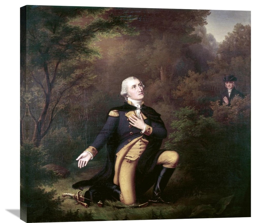 "George Washington In Prayer at Valley Forge" Artwork, 30"x28"
