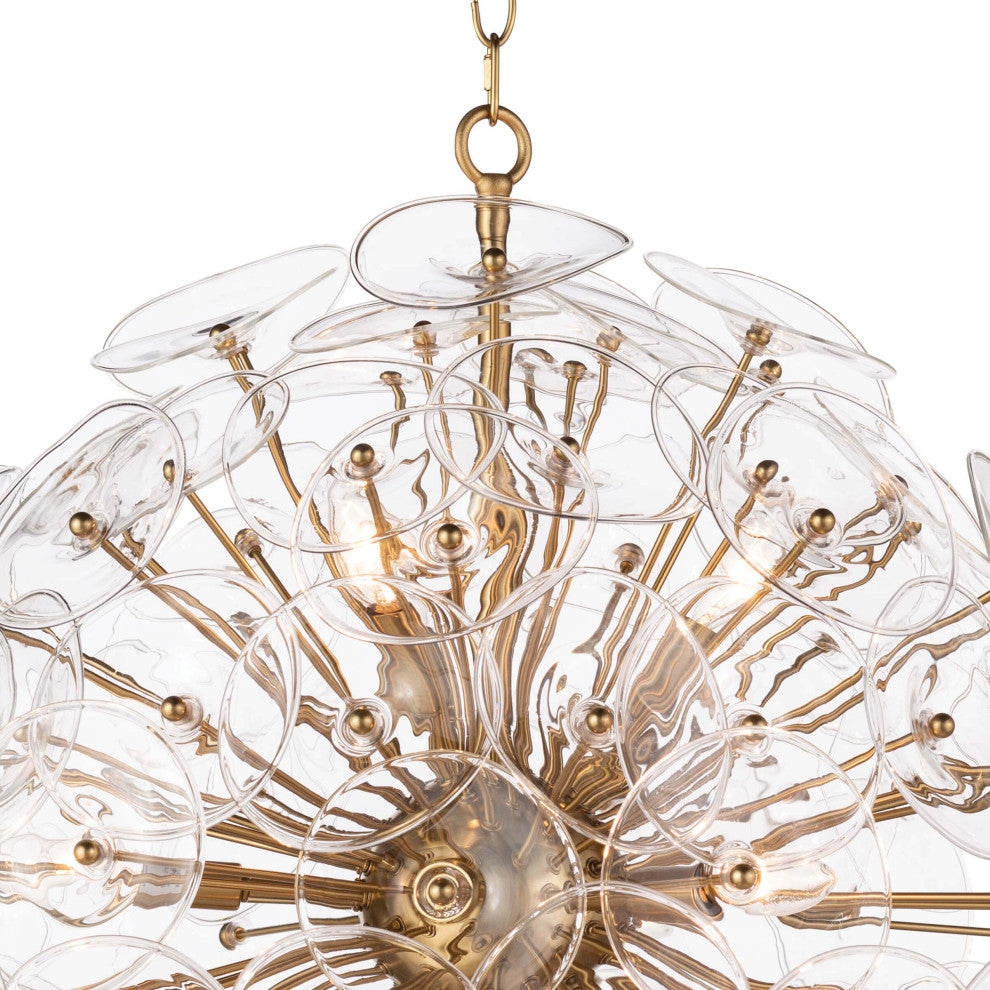 Poppy Glass Chandelier Small, Clear